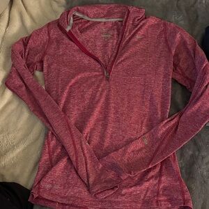 Nike Heathered Pink Long Sleeve Women's Top